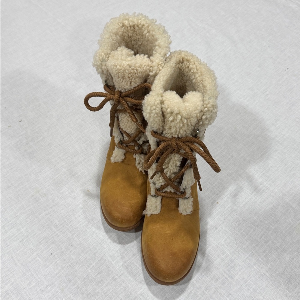 Sorel Joan of Artic wedge Cozy Shearling camel Winter Boots